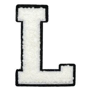Tygmärke Bokstäver Vit - Bokstav L