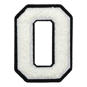 Tygmärke Bokstäver Vit - Bokstav O