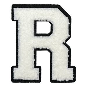 Tygmärke Bokstäver Vit - Bokstav R
