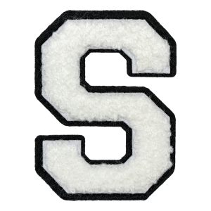 Tygmärke Bokstäver Vit - Bokstav S