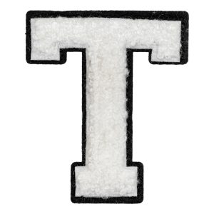 Tygmärke Bokstäver Vit - Bokstav T