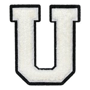Tygmärke Bokstäver Vit - Bokstav U