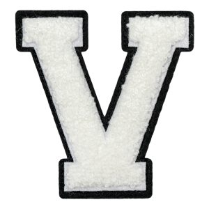 Tygmärke Bokstäver Vit - Bokstav V