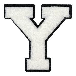 Tygmärke Bokstäver Vit - Bokstav Y