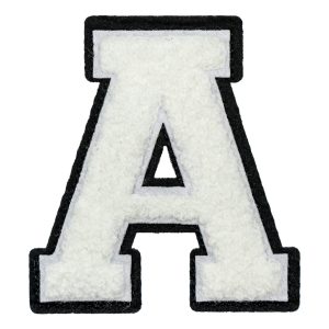 Tygmärke Bokstäver Vit - Bokstav A