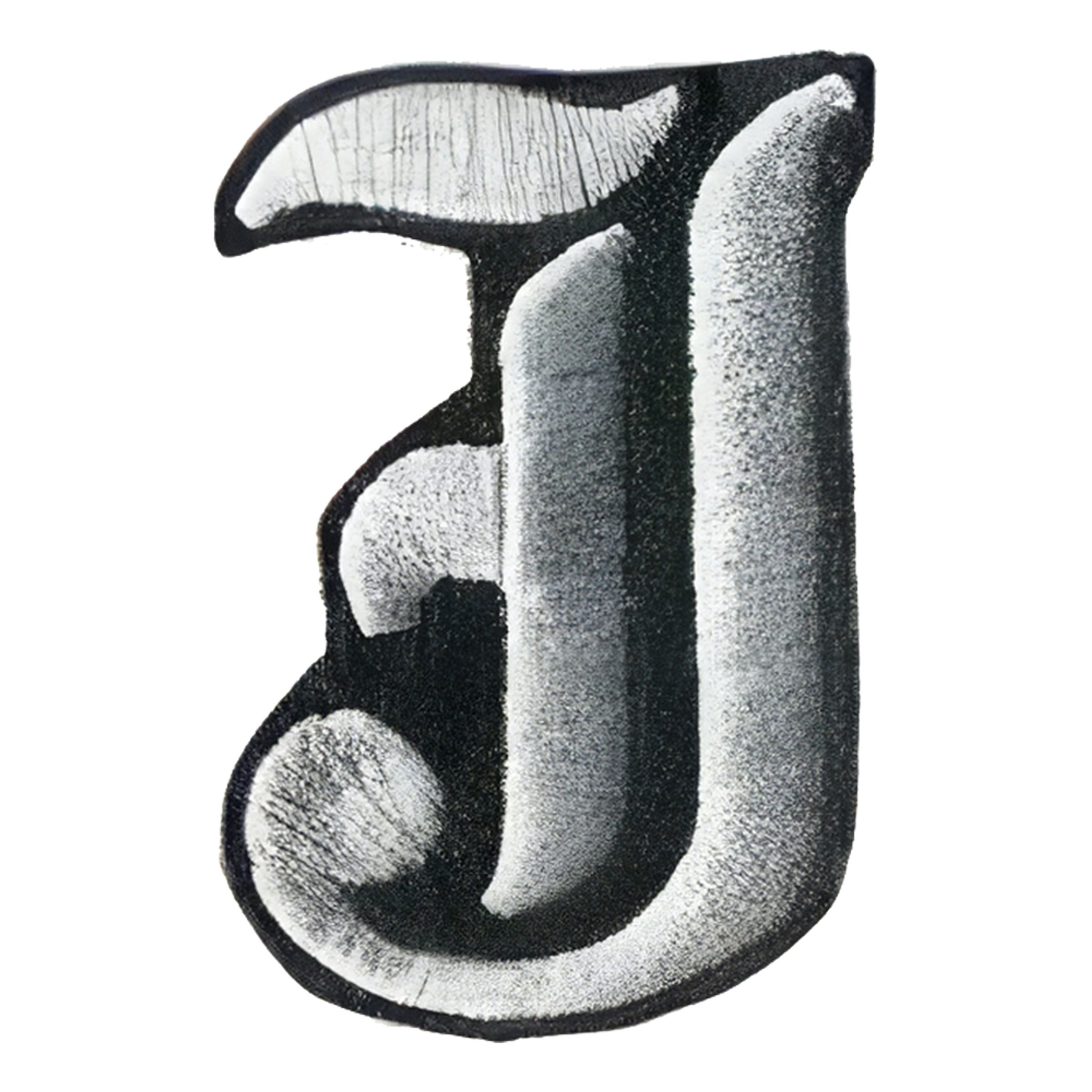 Tygmärke Bokstäver Old Style - Bokstav J