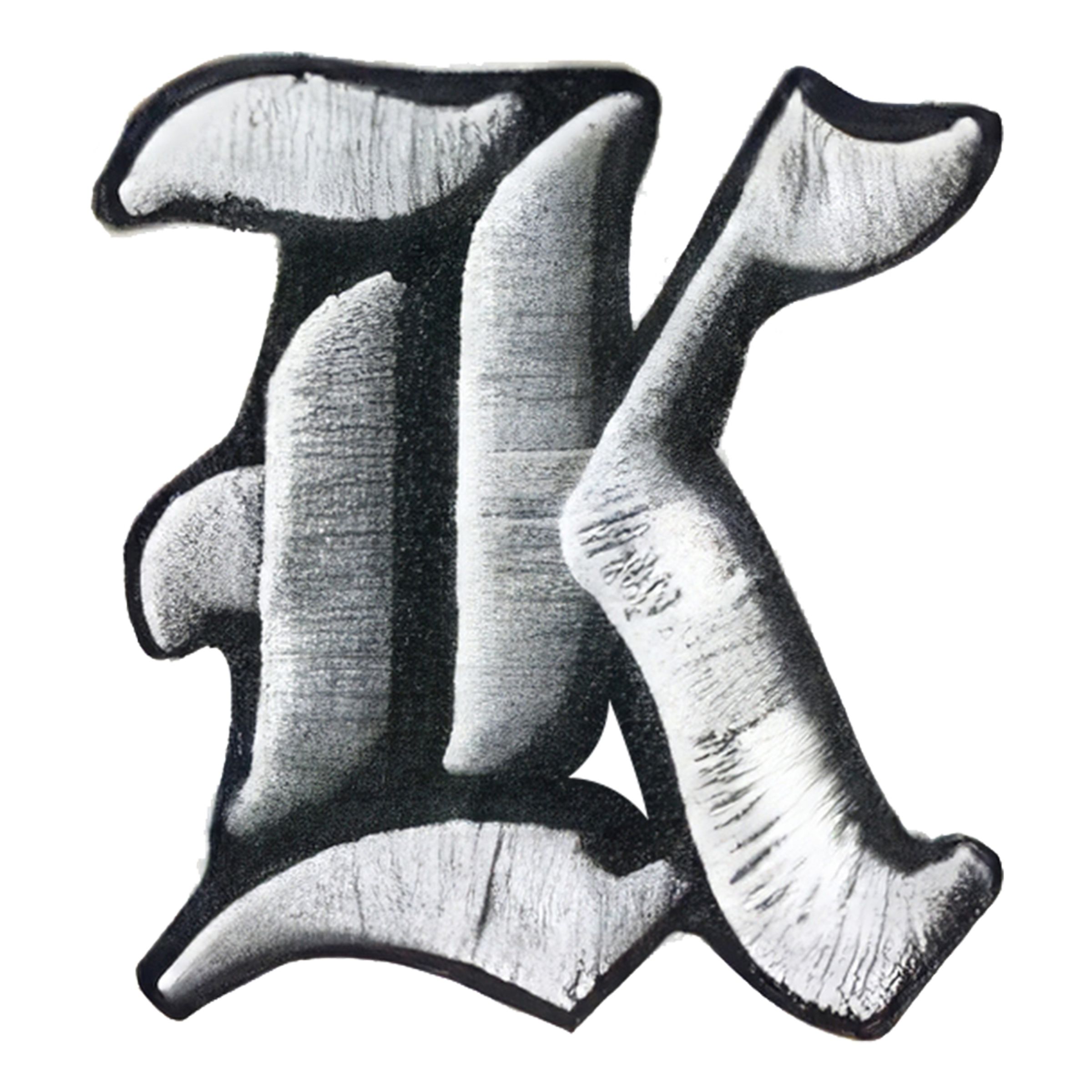 Tygmärke Bokstäver Old Style - Bokstav K