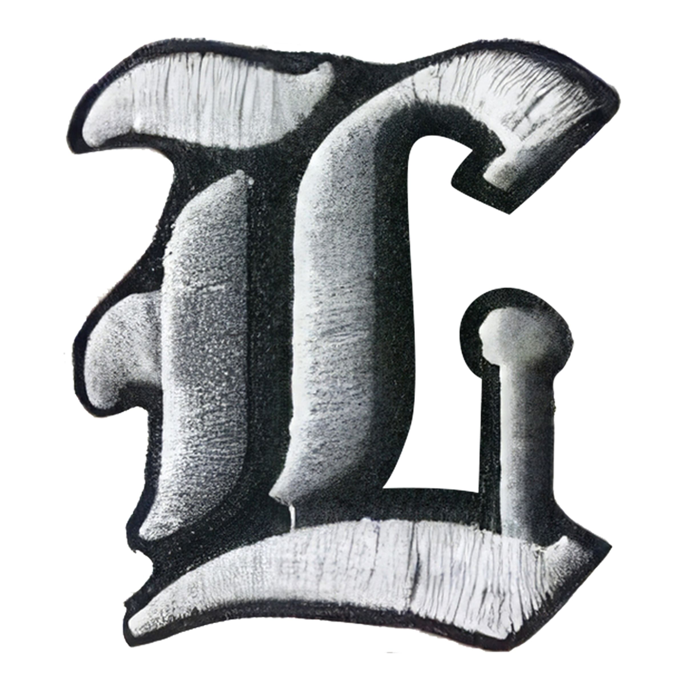 Tygmärke Bokstäver Old Style - Bokstav L