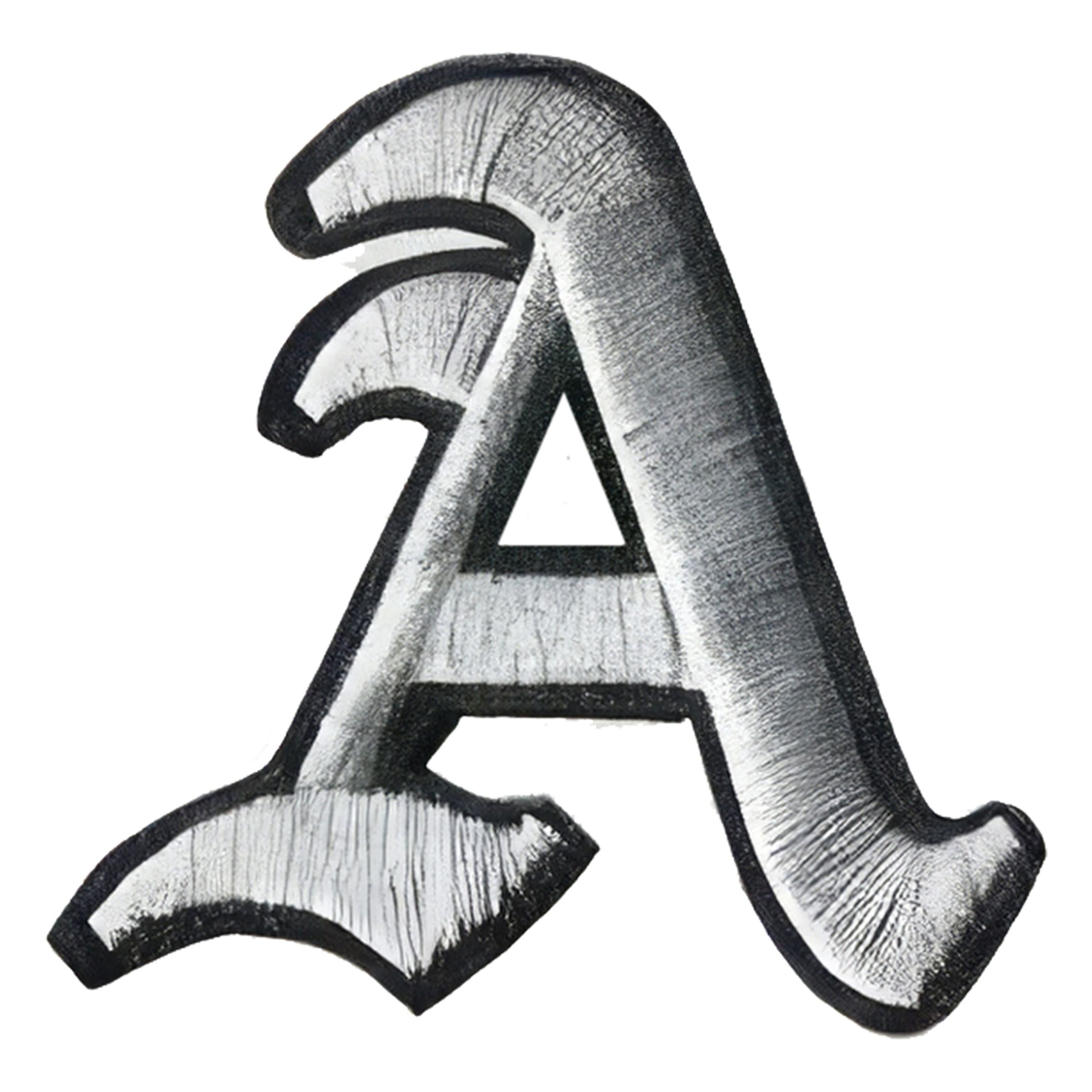Tygmärke Bokstäver Old Style - Bokstav A