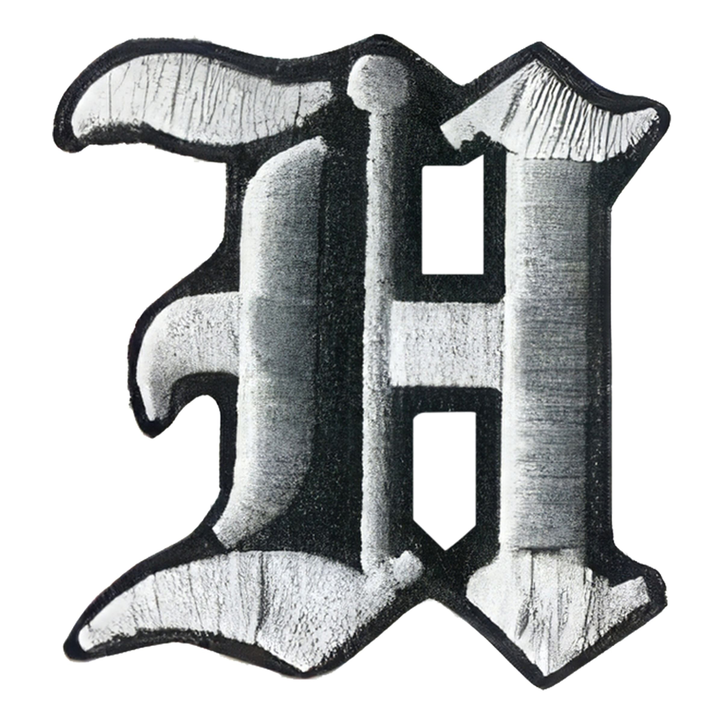 Tygmärke Bokstäver Old Style - Bokstav H