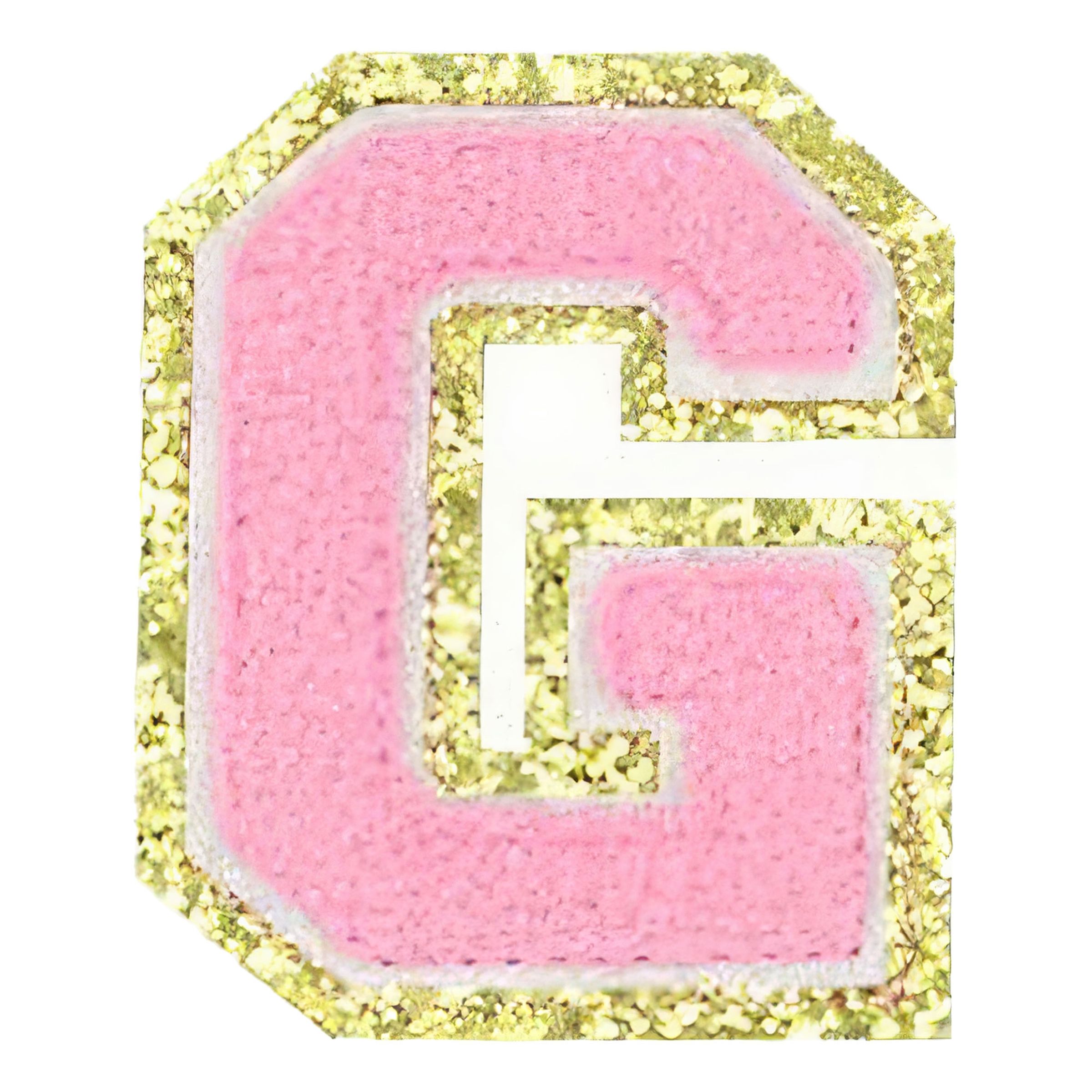 Tygmärke Bokstäver Rosa - Bokstav G