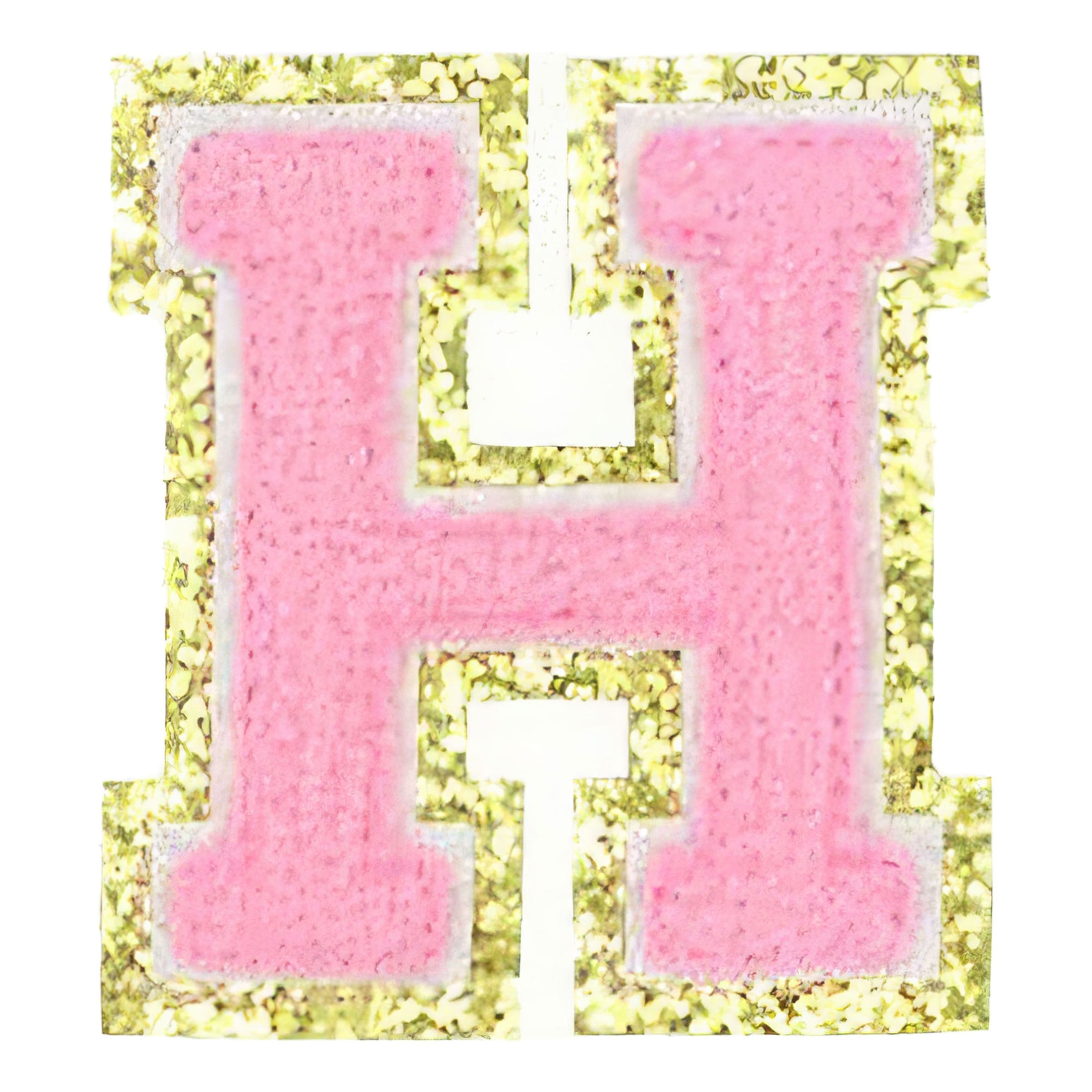 Tygmärke Bokstäver Rosa - Bokstav H
