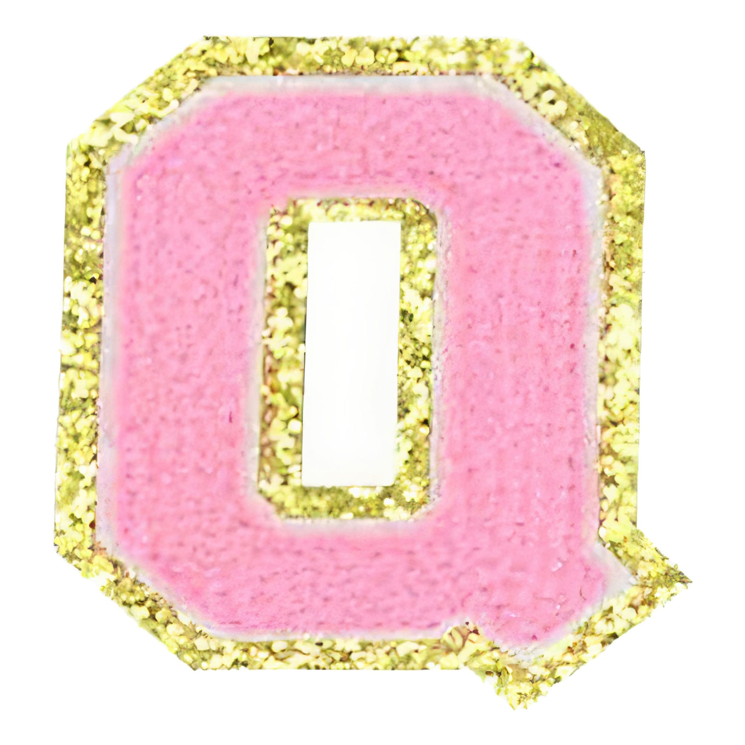 Tygmärke Bokstäver Rosa - Bokstav Q