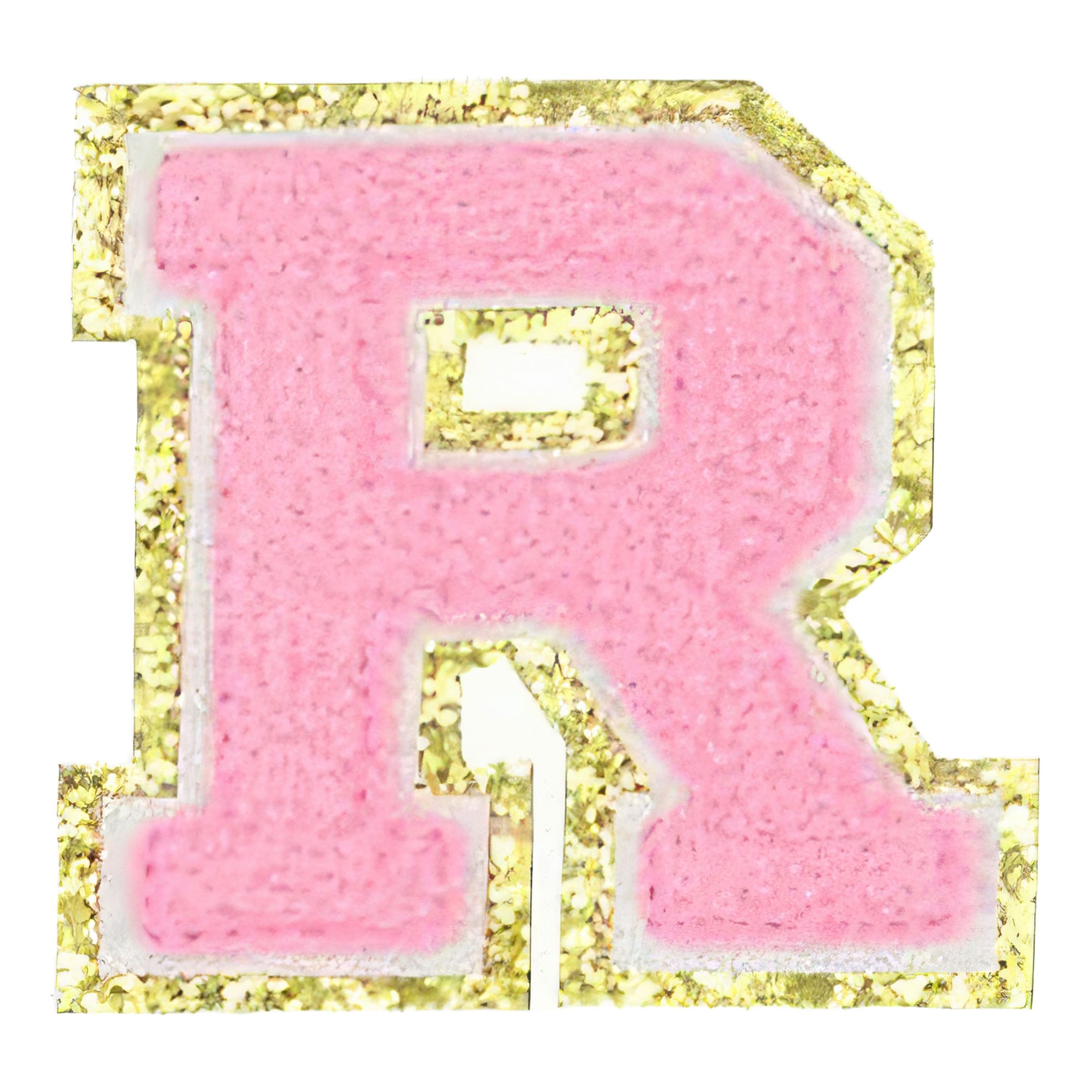 Tygmärke Bokstäver Rosa - Bokstav R