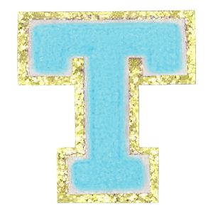 Tygmärke Bokstäver Turkos - Bokstav T