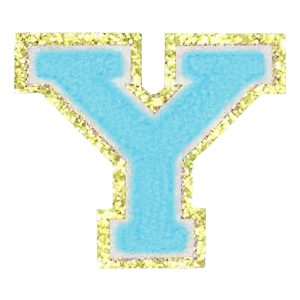 Tygmärke Bokstäver Turkos - Bokstav Y