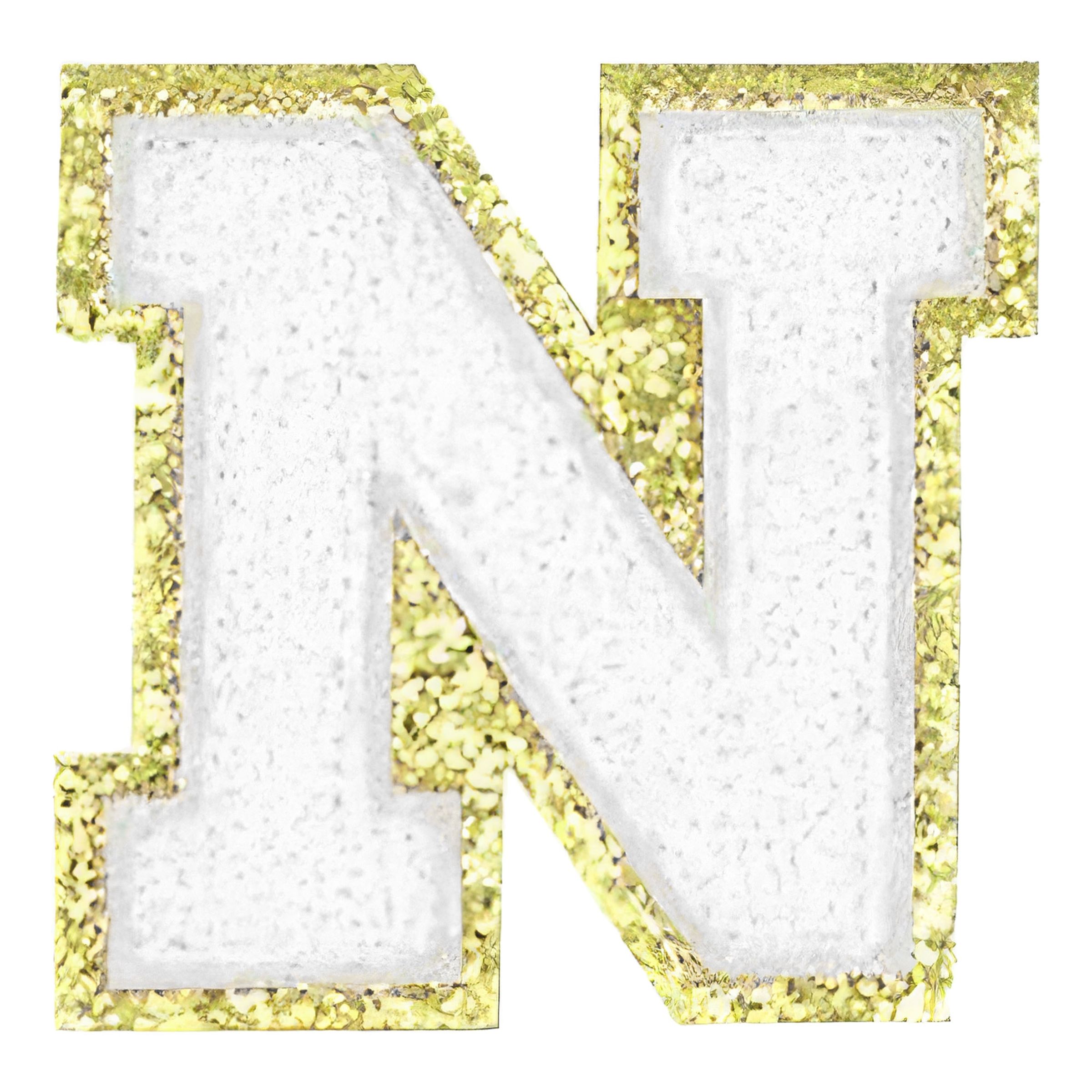 Tygmärke Bokstav Vit - Bokstav N