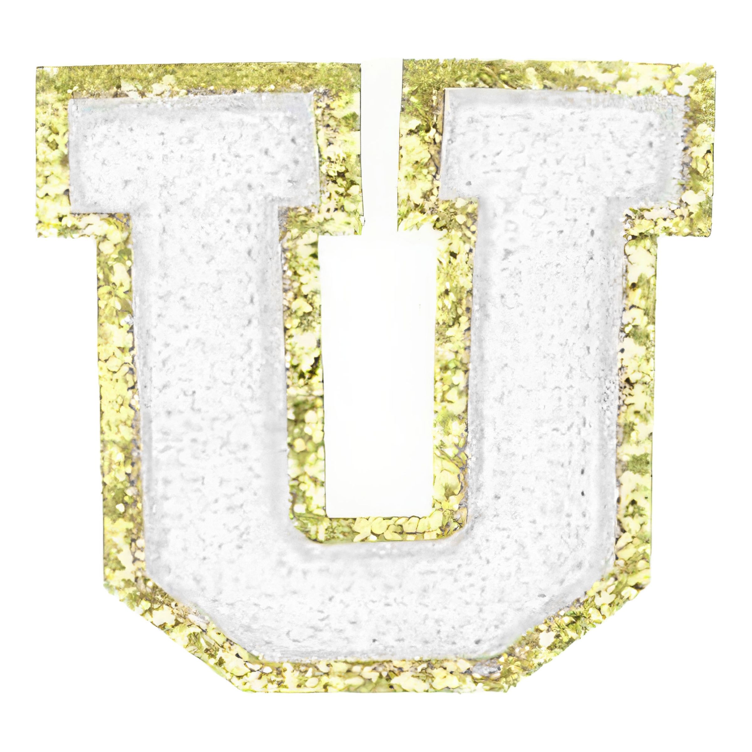 Tygmärke Bokstav Vit - Bokstav U