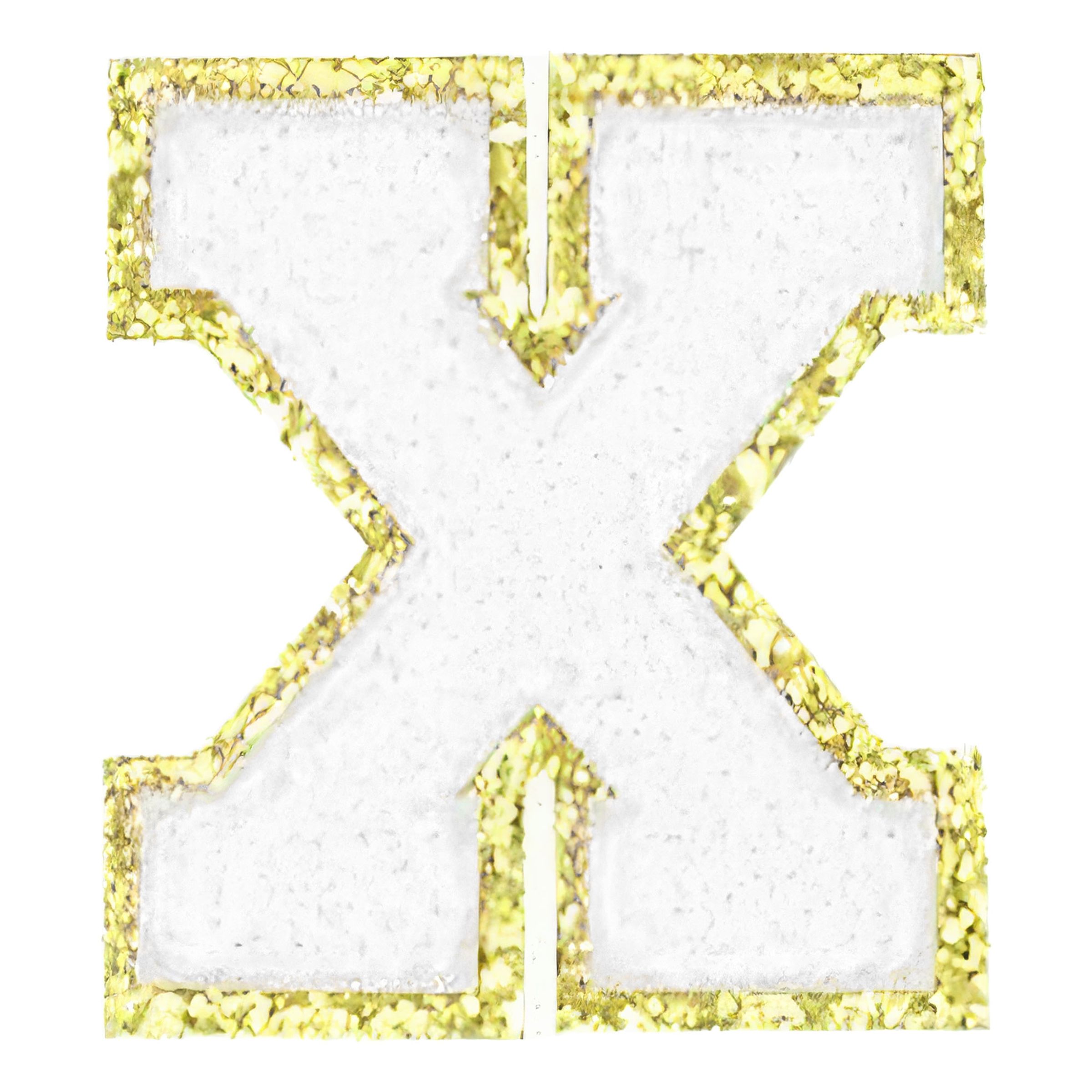 Tygmärke Bokstav Vit - Bokstav X