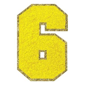 Tygmärke Siffra Gul - Siffra 6