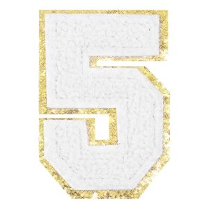 Tygmärke Siffra Vit - Siffra 5