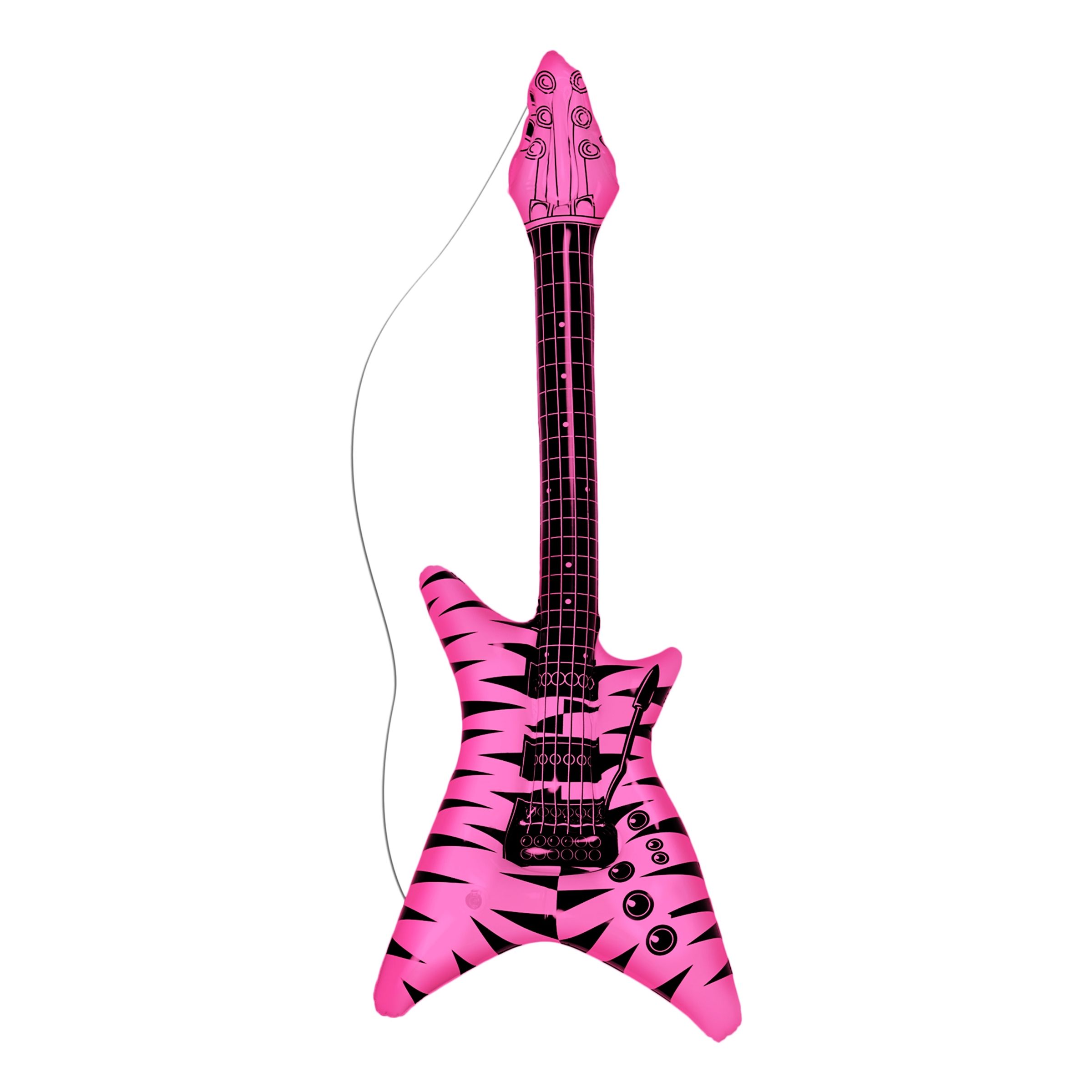 Uppblåsbar Elgitarr Zebramönstrad - Rosa