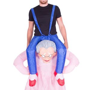 Uppblåsbar Tant Carry Me Dräkt