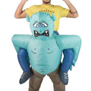 Uppblåsbar Troll Carry Me Dräkt