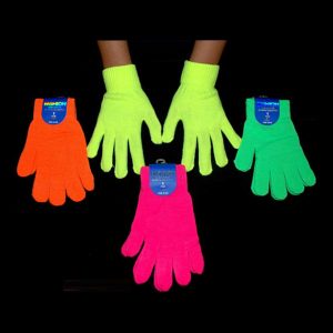 UV Neon Fingerhandskar - Orange