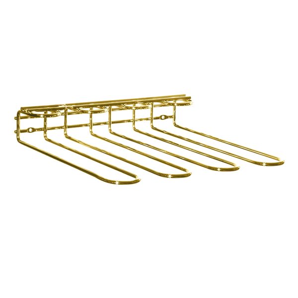 Väggmonterat Vinglasrack Guld - 3 sektioner