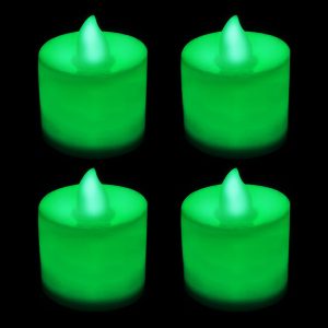 Värmeljus LED - Grön 4-pack