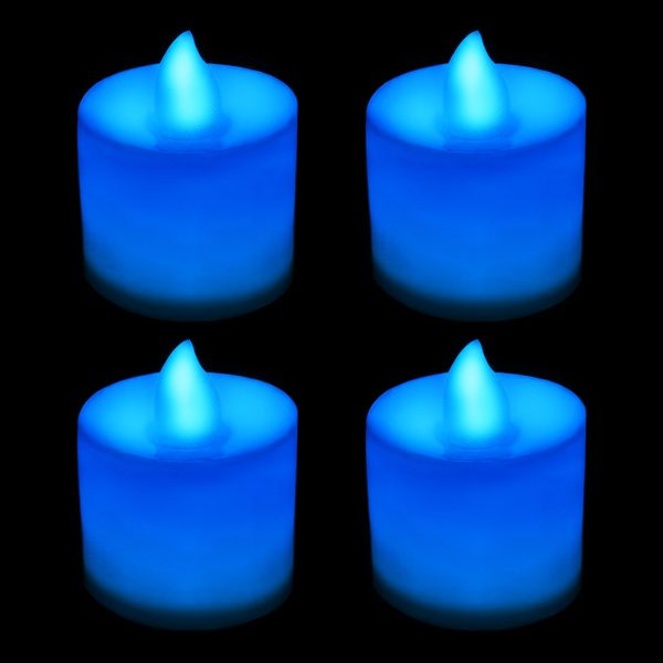 Värmeljus LED -  Blå 4-pack