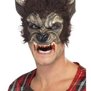 Varulv Halvmask Brun