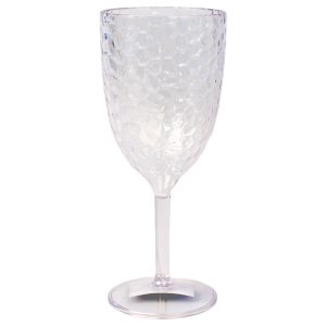 Vinglas med Bikupemönster Transparent