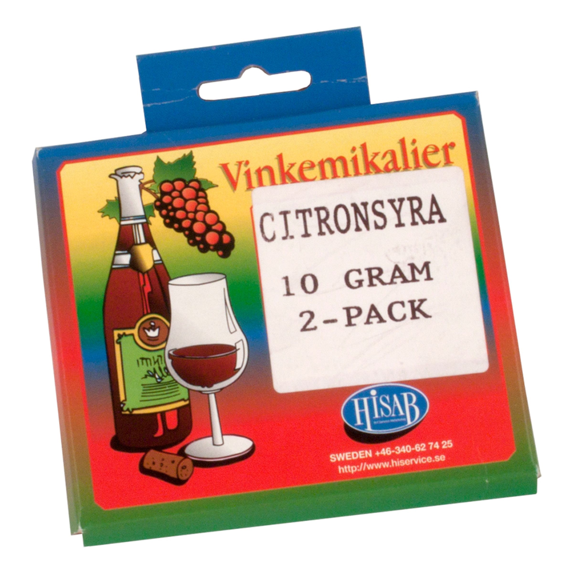 Vinkemikalier Citronsyra - 2-pack