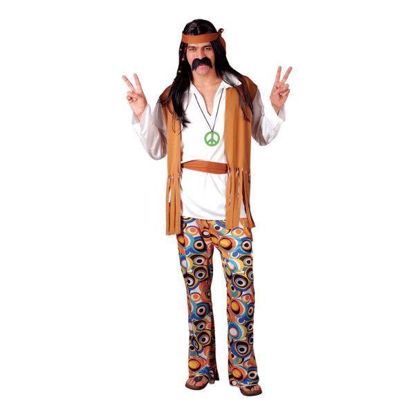 Woodstock Hippie Maskeraddräkt - X-Large