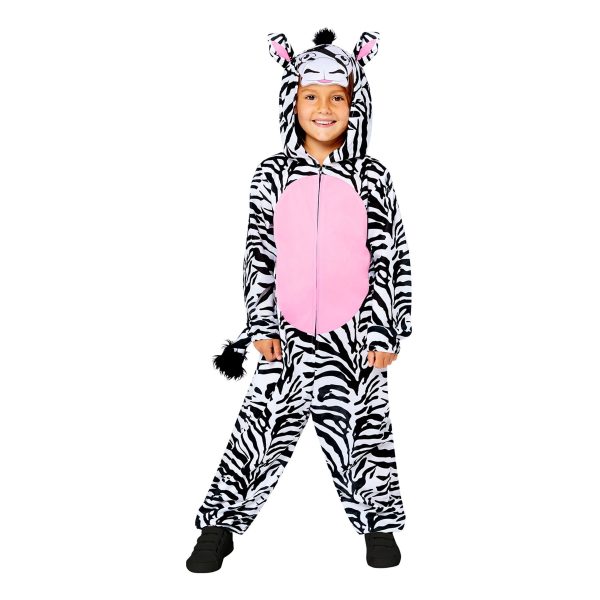 Zebra Onesie Barn Maskeraddräkt - X-Large